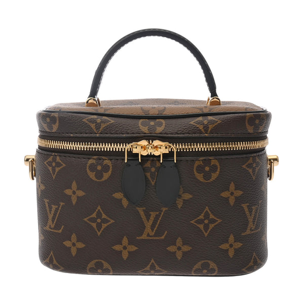 LOUIS VUITTON ルイヴィトン モノグラムリバース ヴァニティNV PM 2WAY ブラウン M45165 レディース モノグラムリバース ハンドバッグ Aランク 中古 銀蔵