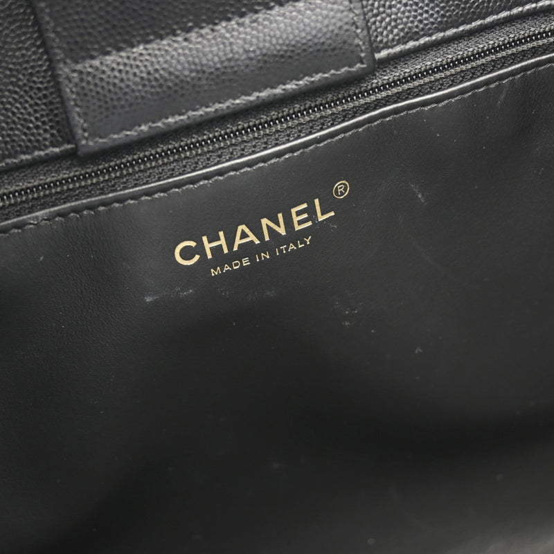 CHANEL シャネル マトラッセ チェーントート ブラック A91046 レディース キャビアスキン トートバッグ Aランク 中古 銀蔵