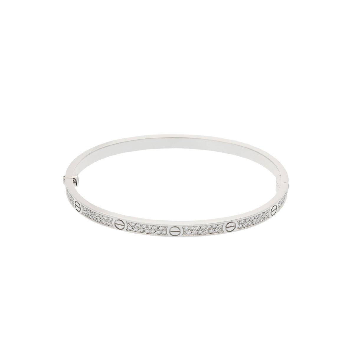 カルティエ ラブブレスレット SM #16 パヴェダイヤ レディース K18