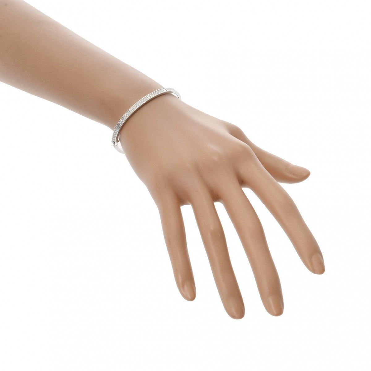 カルティエ ラブブレスレット SM #16 パヴェダイヤ レディース K18