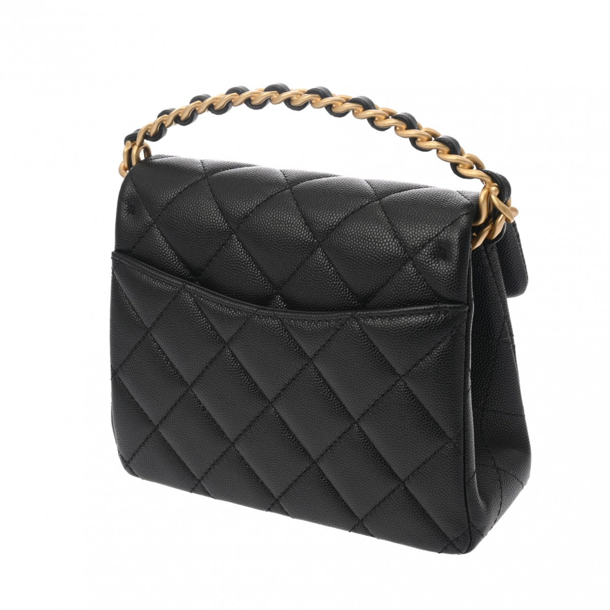 シャネルチェーンショルダー 42976 ブラック レディース キャビア