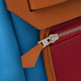 HERMES エルメス エールバッグ ジップ PM 2WAY ブルーザンジバル/ルビー/フォーブ B刻印(2023年頃) レディース トワルオフィシエ ハンドバッグ Aランク 中古 銀蔵