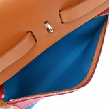 HERMES エルメス エールバッグ ジップ PM 2WAY ブルーザンジバル/ルビー/フォーブ B刻印(2023年頃) レディース トワルオフィシエ ハンドバッグ Aランク 中古 銀蔵