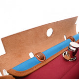 HERMES エルメス エールバッグ ジップ PM 2WAY ブルーザンジバル/ルビー/フォーブ B刻印(2023年頃) レディース トワルオフィシエ ハンドバッグ Aランク 中古 銀蔵
