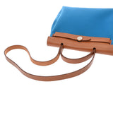 HERMES エルメス エールバッグ ジップ PM 2WAY ブルーザンジバル/ルビー/フォーブ B刻印(2023年頃) レディース トワルオフィシエ ハンドバッグ Aランク 中古 銀蔵