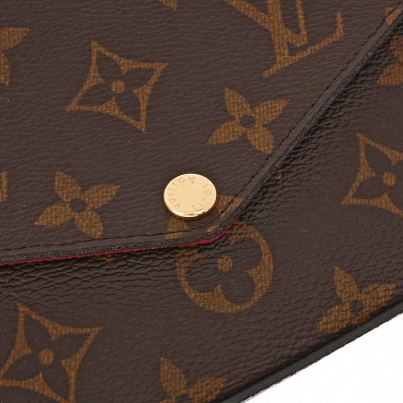 LOUIS VUITTON ルイヴィトン モノグラム ポシェットフェリシー ブラウン M81896 レディース レザー ショルダーバッグ Aランク 中古 銀蔵