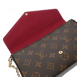 LOUIS VUITTON ルイヴィトン モノグラム ポシェットフェリシー ブラウン M81896 レディース レザー ショルダーバッグ Aランク 中古 銀蔵