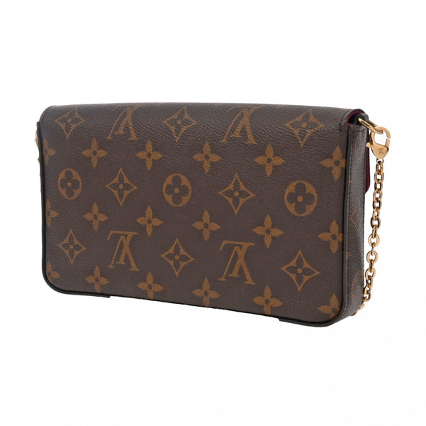 LOUIS VUITTON ルイヴィトン モノグラム ポシェットフェリシー ブラウン M81896 レディース レザー ショルダーバッグ Aランク 中古 銀蔵