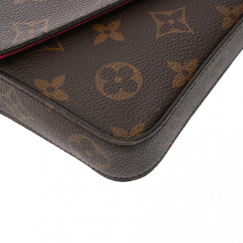 LOUIS VUITTON ルイヴィトン モノグラム ポシェットフェリシー ブラウン M81896 レディース レザー ショルダーバッグ Aランク 中古 銀蔵