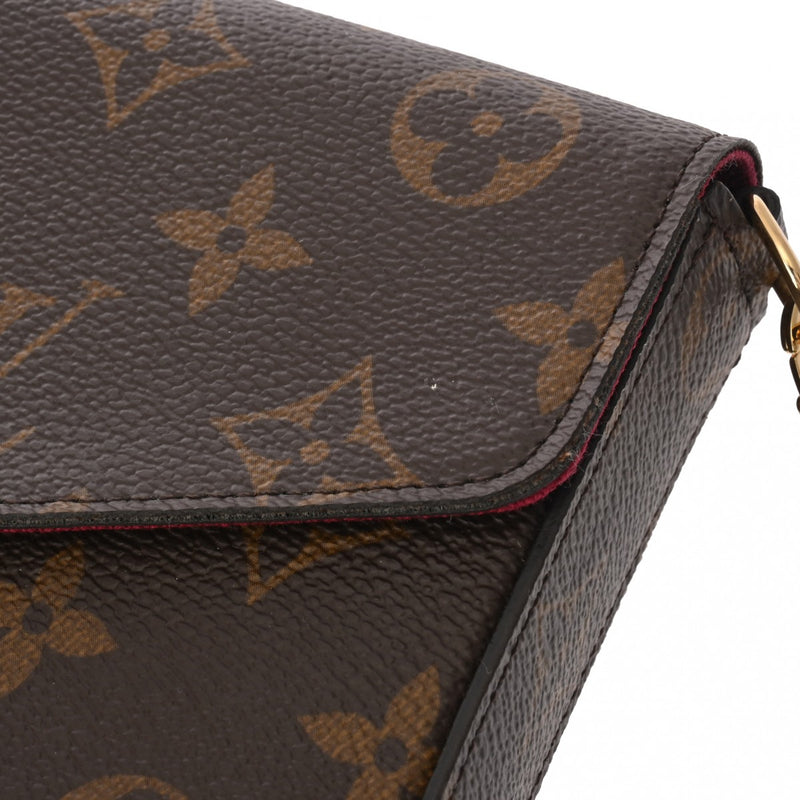 LOUIS VUITTON ルイヴィトン モノグラム ポシェットフェリシー ブラウン M81896 レディース レザー ショルダーバッグ Aランク 中古 銀蔵