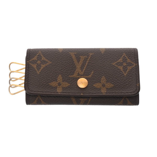 LOUIS VUITTON ルイヴィトン モノグラム ミュルティクレ4 旧型 ブラウン M69517 レディース モノグラムキャンバス キーケース ABランク 中古 銀蔵