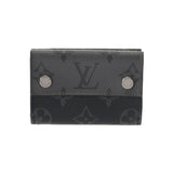 LOUIS VUITTON ルイヴィトン モノグラムエクリプス ディスカバリーコンパクトウォレット ブラック/グレー M45417 メンズ モノグラムエクリプス 三つ折り財布 ABランク 中古 銀蔵
