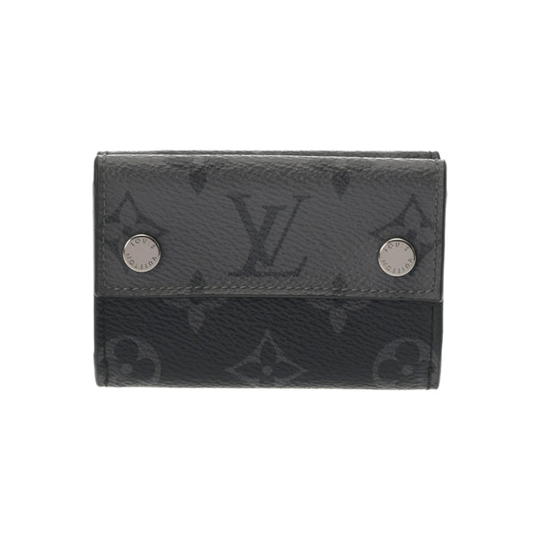 LOUIS VUITTON ルイヴィトン モノグラムエクリプス ディスカバリーコンパクトウォレット ブラック/グレー M45417 メンズ モノグラムエクリプス 三つ折り財布 ABランク 中古 銀蔵