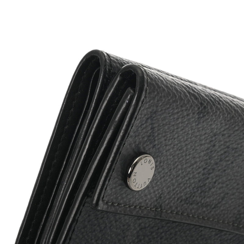 LOUIS VUITTON ルイヴィトン モノグラムエクリプス ディスカバリーコンパクトウォレット ブラック/グレー M45417 メンズ モノグラムエクリプス 三つ折り財布 ABランク 中古 銀蔵