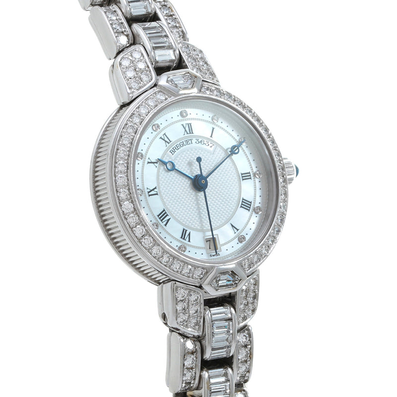 ブレゲ 8421 ブレスバゲットダイヤ シェル メンズ 腕時計 自動巻き 中古 銀蔵