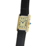 カルティエ マストタンク SM W1003153 アイボリー レディース 腕時計 クォーツ 中古 銀蔵