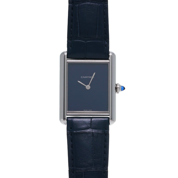 カルティエ タンクマスト LM WSTA0055 ブルーラッカー メンズ 腕時計 クォーツ 中古 銀蔵