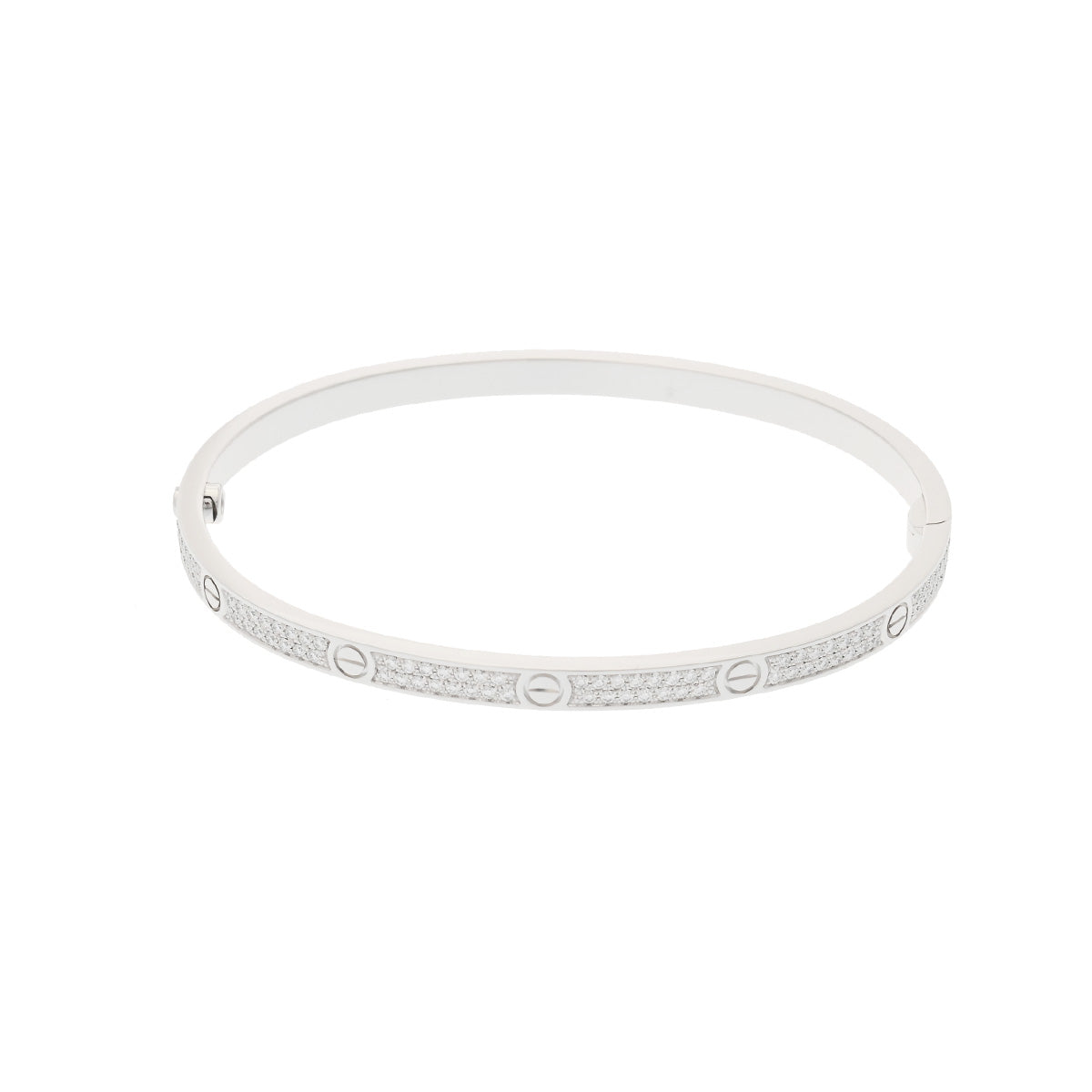 カルティエ ラブブレスレット SM #17 パヴェダイヤ レディース K18