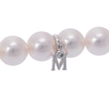 MIKIMOTO ミキモト ザベストオブザベスト パール約8.0-8.5mm ホワイト系/シルバー レディース Pt1000/K18WG ネックレス Aランク 中古 銀蔵