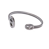 HERMES エルメス シェーヌダンクル 24 ユニセックス シルバー925 バングル Aランク 中古 銀蔵