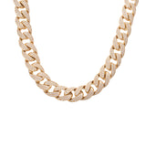 no brand ノーブランド マイアミキューバンチェーン ダイア12.74ct 326.0g 47cm ユニセックス K18イエローゴールド YG ネックレス Aランク 中古 銀蔵