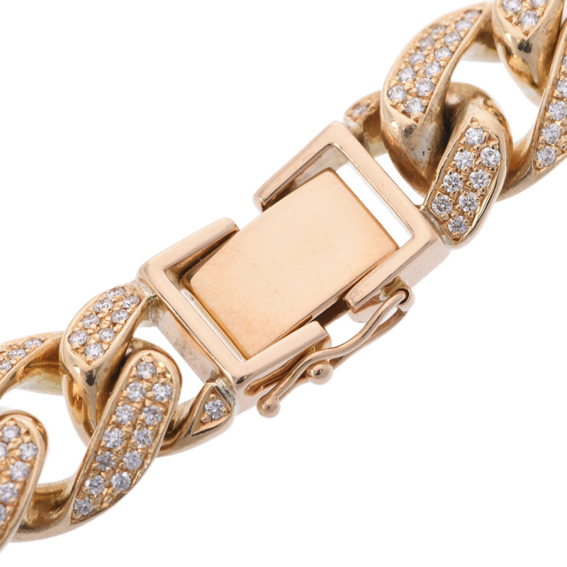 no brand ノーブランド マイアミキューバンチェーン ダイア12.74ct 326.0g 47cm ユニセックス K18イエローゴールド YG ネックレス Aランク 中古 銀蔵