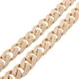 no brand ノーブランド マイアミキューバンチェーン ダイア12.74ct 326.0g 47cm ユニセックス K18イエローゴールド YG ネックレス Aランク 中古 銀蔵