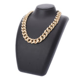 no brand ノーブランド マイアミキューバンチェーン ダイア12.74ct 326.0g 47cm ユニセックス K18イエローゴールド YG ネックレス Aランク 中古 銀蔵