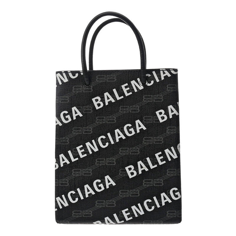 BALENCIAGA バレンシアガ ラージショッピングバッグ 2WAY ブラック レディース PVC レザー ハンドバッグ ABランク 中古 銀蔵