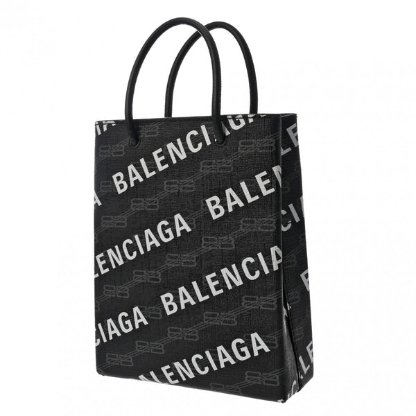 BALENCIAGA バレンシアガ ラージショッピングバッグ 2WAY ブラック レディース PVC レザー ハンドバッグ ABランク 中古 銀蔵