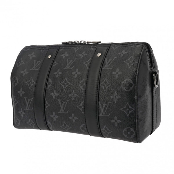 LOUIS VUITTON ルイヴィトン モノグラムエクリプス シティキーポル ブラック/グレー M45936 メンズ モノグラムキャンバス ショルダーバッグ Aランク 中古 銀蔵