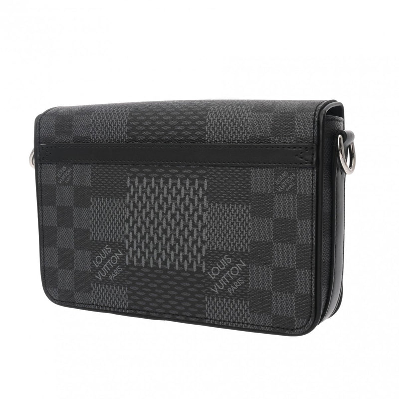 LOUIS VUITTON ルイヴィトン ダミエグラフィット ステュディオメッセンジャー 黒/グレー N50013 メンズ ダミエグラフィットキャンバス ショルダーバッグ Aランク 中古 銀蔵