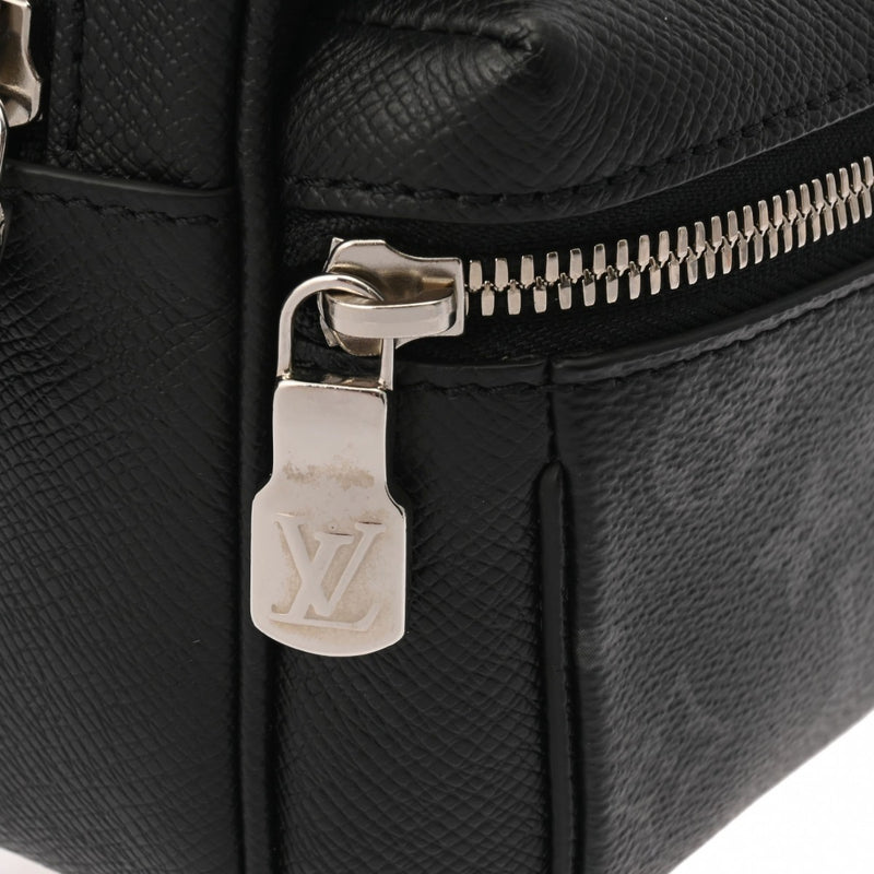 LOUIS VUITTON ルイヴィトン タイガラマ バムバッグ アウトドア ノワール M30245 メンズ レザー ボディバッグ Aランク 中古 銀蔵