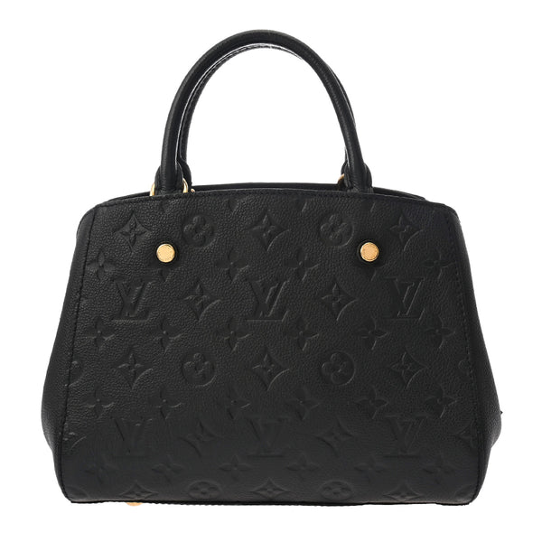 LOUIS VUITTON ルイヴィトン モノグラムアンプラント モンテーニュ BB 2WAY ノワール M41053 レディース レザー ハンドバッグ ABランク 中古 銀蔵