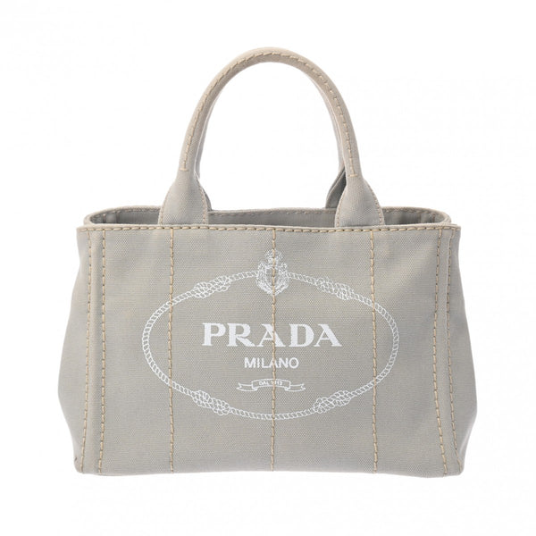 PRADA プラダ カナパ ミニ 2WAY グレー 1BG439 レディース キャンバス ハンドバッグ Bランク 中古 銀蔵