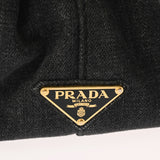 PRADA プラダ カナパ トート 2WAY  ブラック B1877G レディース デニム ハンドバッグ Bランク 中古 銀蔵