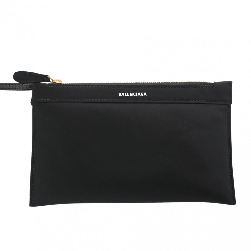 BALENCIAGA バレンシアガ ネイビーカバス S ブラック 339933 レディース ナイロン レザー ハンドバッグ Aランク 中古 銀蔵