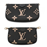 LOUIS VUITTON ルイヴィトン モノグラムアンプラント ミュルティ ポシェット アクセソワール ブラック/ベージュ M45777 レディース モノグラムアンプラント ショルダーバッグ Aランク 中古 銀蔵