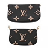 LOUIS VUITTON ルイヴィトン モノグラムアンプラント ミュルティ ポシェット アクセソワール ブラック/ベージュ M45777 レディース モノグラムアンプラント ショルダーバッグ Aランク 中古 銀蔵