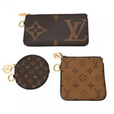 LOUIS VUITTON ルイヴィトン モノグラムリバース ジャイアント ポシェットトリオ ブラウン/キャメル系 M68756 レディース モノグラムキャンバス ポーチ Aランク 中古 銀蔵