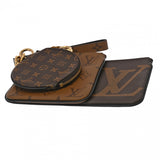 LOUIS VUITTON ルイヴィトン モノグラムリバース ジャイアント ポシェットトリオ ブラウン/キャメル系 M68756 レディース モノグラムキャンバス ポーチ Aランク 中古 銀蔵