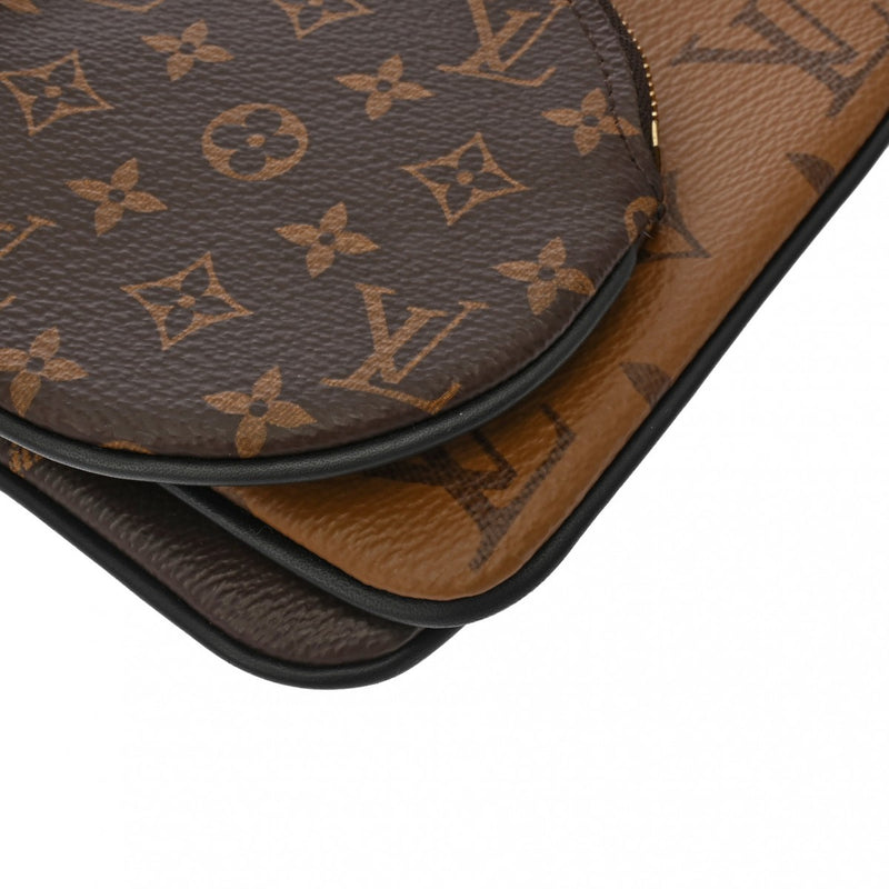 LOUIS VUITTON ルイヴィトン モノグラムリバース ジャイアント ポシェットトリオ ブラウン/キャメル系 M68756 レディース モノグラムキャンバス ポーチ Aランク 中古 銀蔵