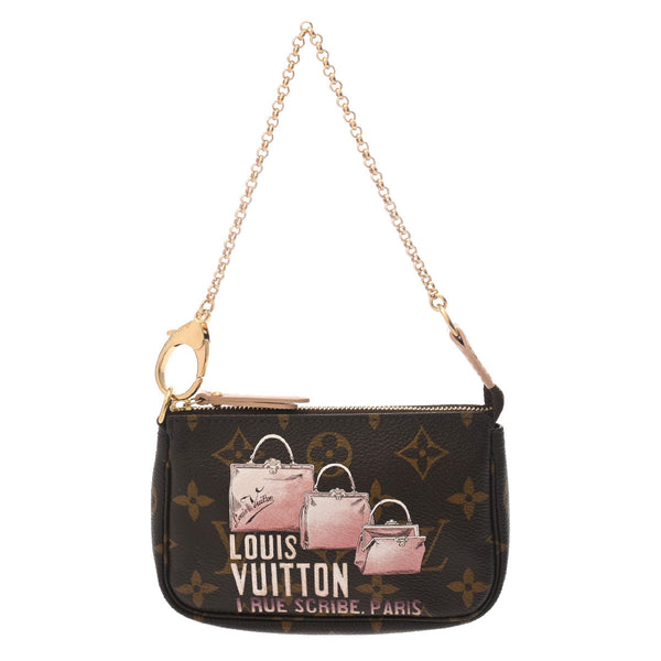 LOUIS VUITTON ルイヴィトン モノグラム ミニ アクセサリーポーチ バッグプリント ブラウン M60245 レディース モノグラムキャンバス アクセサリーポーチ Aランク 中古 銀蔵