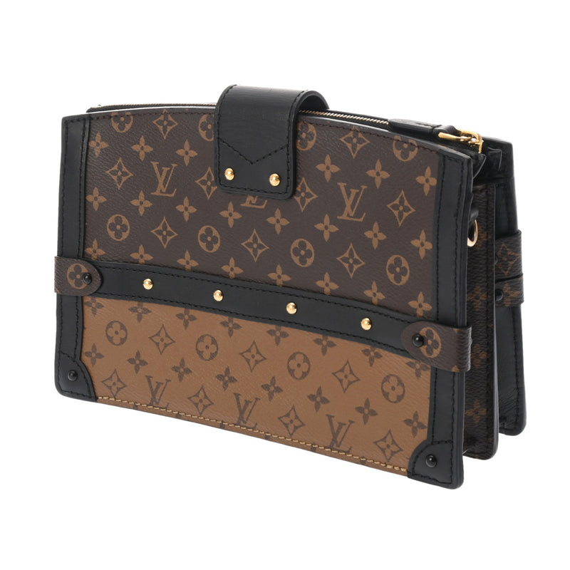 LOUIS VUITTON ルイヴィトン トランククラッチ  ブラウン M43596 レディース モノグラムキャンバス モノグラムリバースキャンバス ショルダーバッグ ABランク 中古 銀蔵