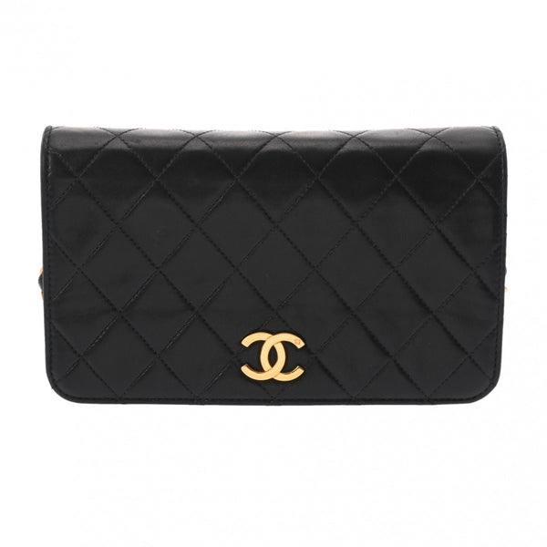 CHANEL シャネル マトラッセ ミニチェーンショルダー 19cm ブラック レディース ラムスキン ショルダーバッグ Bランク 中古 銀蔵