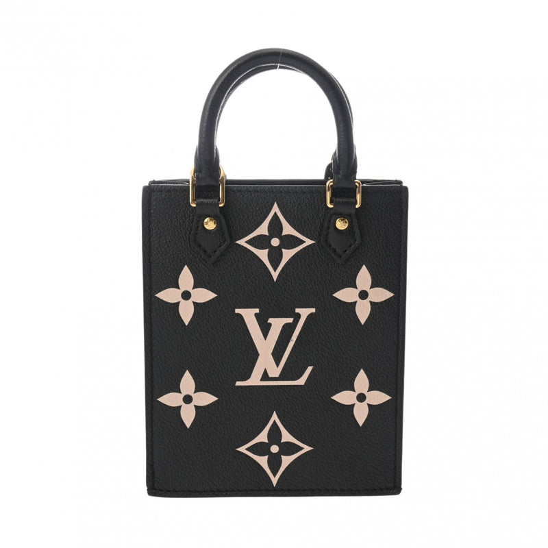 LOUIS VUITTON ルイヴィトン モノグラムアンプラント プティット サックプラ 2WAY ノワール/ベージュ M57937 レディース モノグラムアンプラント ハンドバッグ Aランク 中古 銀蔵