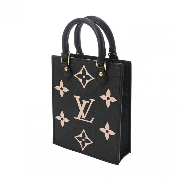 LOUIS VUITTON ルイヴィトン モノグラムアンプラント プティット サックプラ 2WAY ノワール/ベージュ M57937 レディース レザー ハンドバッグ Aランク 中古 銀蔵