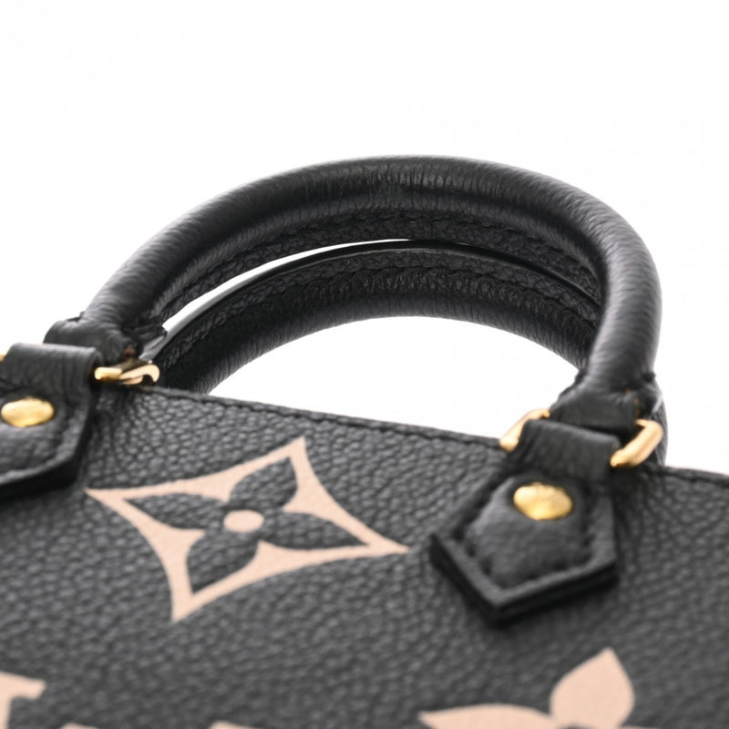 LOUIS VUITTON ルイヴィトン モノグラムアンプラント プティット サックプラ 2WAY ノワール/ベージュ M57937 レディース レザー ハンドバッグ Aランク 中古 銀蔵