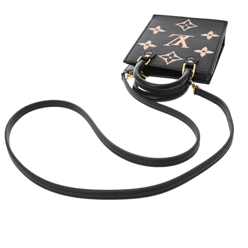 LOUIS VUITTON ルイヴィトン モノグラムアンプラント プティット サックプラ 2WAY ノワール/ベージュ M57937 レディース モノグラムアンプラント ハンドバッグ Aランク 中古 銀蔵