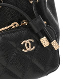 CHANEL シャネル バケットバッグ チェーンショルダー ミニ ブラック AS2353 レディース ソフトキャビアスキン ショルダーバッグ 新同 中古 銀蔵